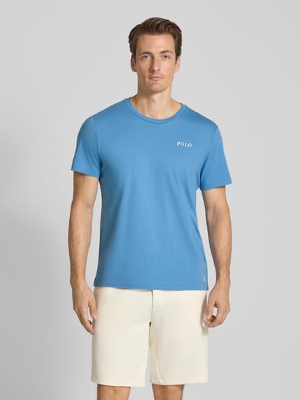 Polo Ralph Lauren Underwear Regular Fit T-Shirt mit Logo-Print Modell 'Crew' Blau 4