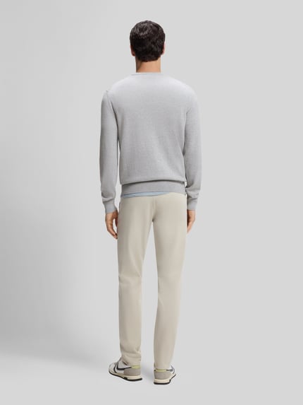 BOSS Orange Regular Fit Pullover aus Baumwoll-Kaschmir-Mix Modell 'Kanovano' Hellgrau Melange 5