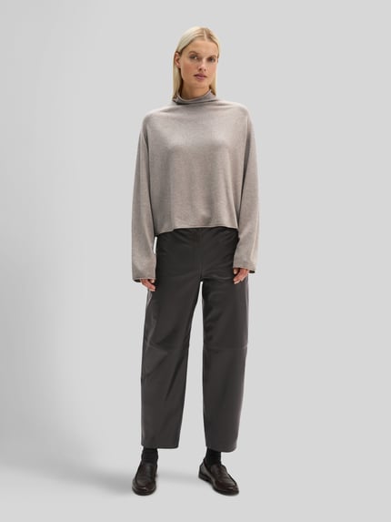 Marc O'Polo Rollkragenpullover mit Mock Neck Taupe 1