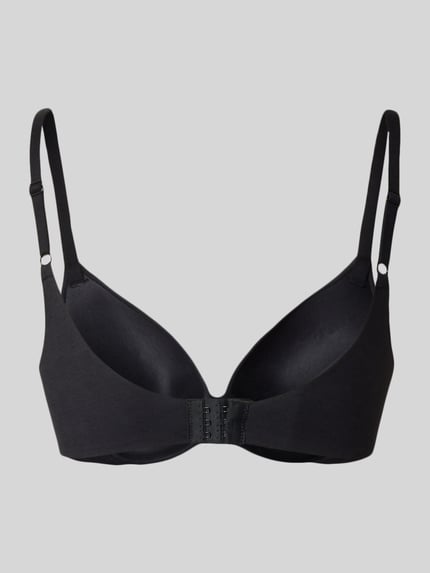 MAGIC Bodyfashion Biustonosz push up o kroju regular fit z zapięciem na haftkę Czarny 3