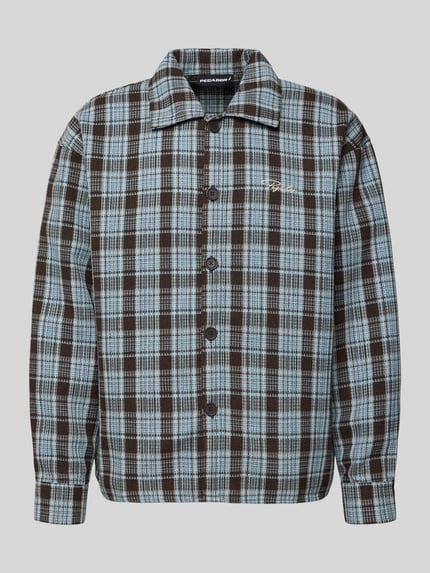 Regular Fit Freizeithemd mit Label-Stitching Shop The Look MANNEQUINE