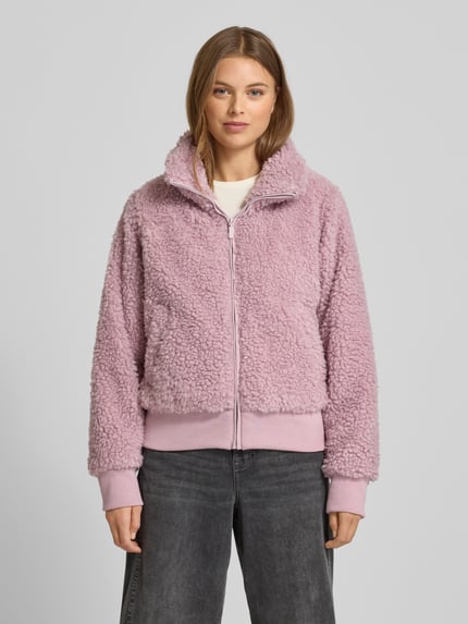 Mazine Teddyjack met opstaande kraag en ritssluiting Roze - 4