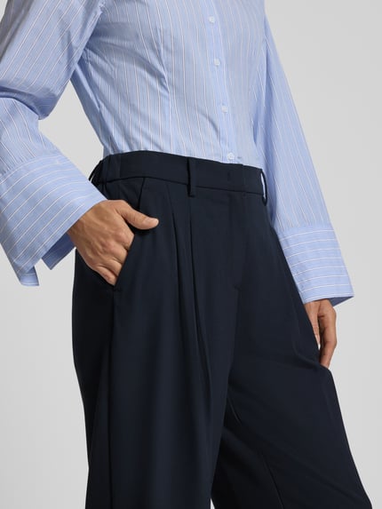 OPUS PANTS Spodnie materiałowe z plisami model ‘Lessieh’ Ciemnoniebieski 3