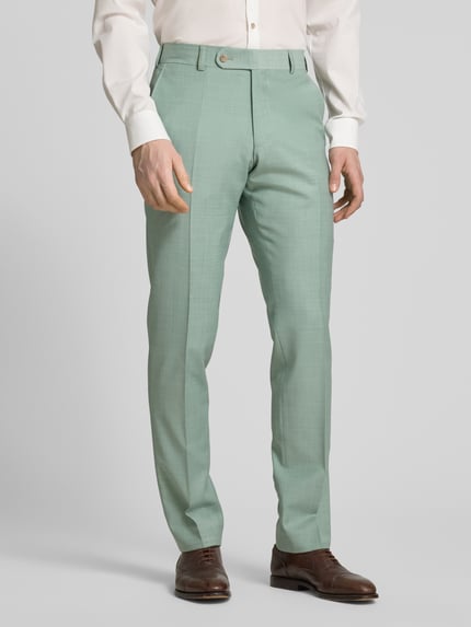 WILVORST Regular fit pantalon met persplooien Mintgroen - 4