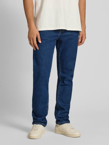 Pepe Jeans Jeansy o kroju straight fit z mieszanki bawełny model ‘CASH’ Ciemnoniebieski 4