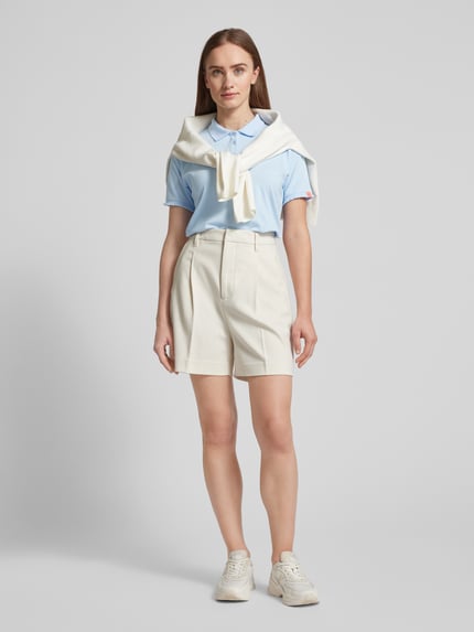 Frieda & Freddies Poloshirt mit Motiv-Print Hellblau 1