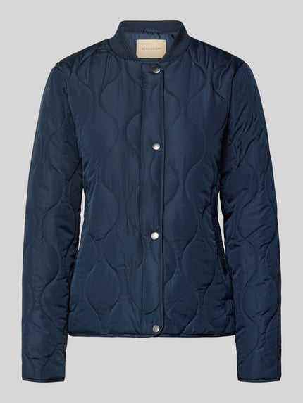 Productfoto, Steppjacke met opstaande kraag model 'FENYA 78' van Soyaconcept, regular fit, donkerblauw, knoopsluiting, vrouwelijke snit, zicht van voren