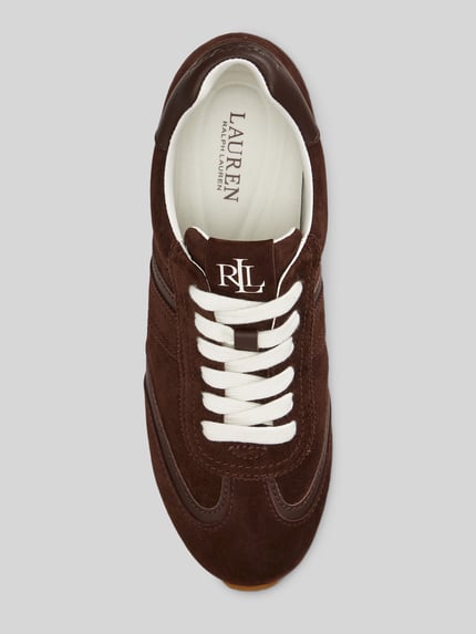 Lauren Ralph Lauren Sneaker aus echtem Rindvelours Modell 'DANI' Mittelbraun 3