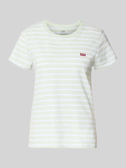 Levi's® regular fit T-shirt van puur katoen model 'PERFECT TEE' Lichtblauw - 2