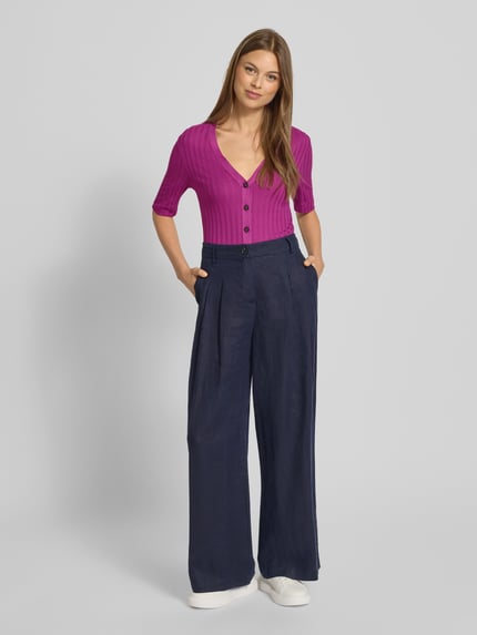 Marc O'Polo Slim Fit Cardigan aus Modal-Baumwoll-Mix Fuchsia 1