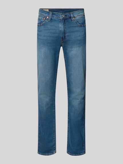 Productfoto, blauwe Levi's® Jeans met 5-Pocket-Design van katoen-elastaan-mix, slim fit, rechte snit, knoop- en ritssluiting