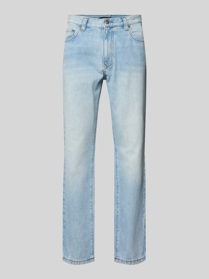 Productfoto, Loose Fit Jeans im 5-Pocket-Design van MCNEAL in lichtblauw, katoen, knoop- en ritssluiting, rechte pijpen