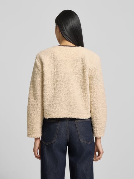 Christian Berg Woman Teddyfell Jacke mit Knopfleiste Ecru 5