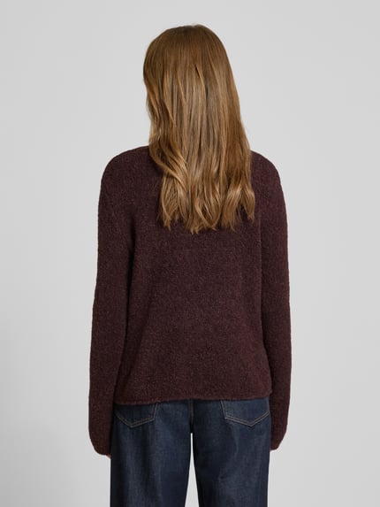 Marc O'Polo Regular Fit Strickpullover aus Schurwoll-Mix mit Alpaka-Anteil Bordeaux 5