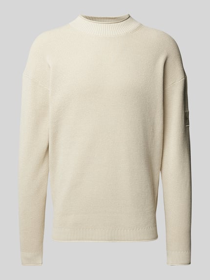 Calvin Klein Jeans Sweatshirt mit Label-Patch Taupe 2