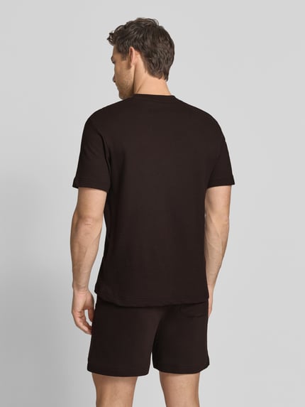 Lacoste Regular Fit T-Shirt aus reiner Baumwolle Dunkelbraun 5