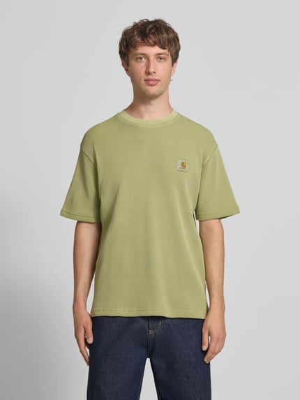 Carhartt Work In Progress T-Shirt mit Strukturmuster Modell 'Nelson' Gruen 4