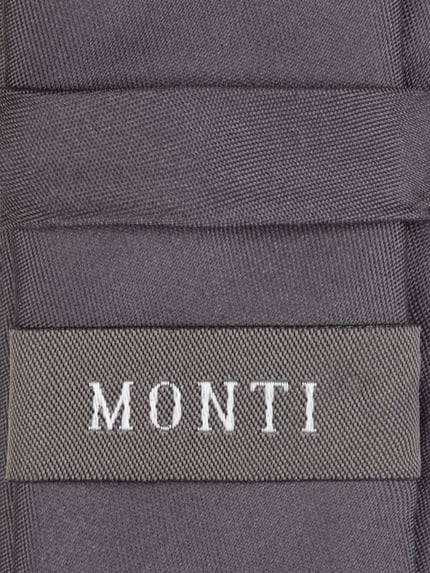 MONTI Krawatte aus reiner Seide (5 cm) Anthrazit 2