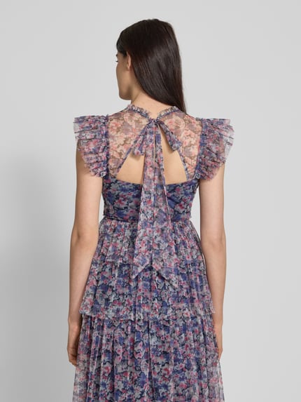 Lipsy Top bluzkowy o kroju slim fit z marszczonymi detalami Błękitny 5