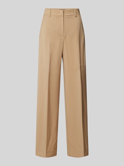 Weekend Max Mara Flared Leg Wollhose mit Bügelfalten Modell 'VISIVO' Camel 2
