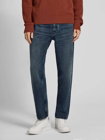 Marc O'Polo DENIM Tapered Loose Fit Jeans aus reiner Baumwolle Dunkelblau 4