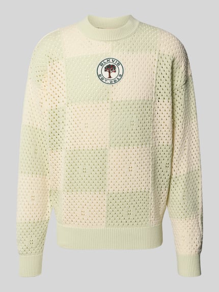 BLKVIS Strickpullover mit Lochmuster Offwhite 2