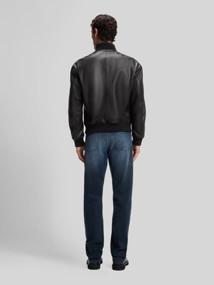 BOSS Orange Regular Fit Lederjacke aus echtem Lammleder Modell 'Jokans' Black 5