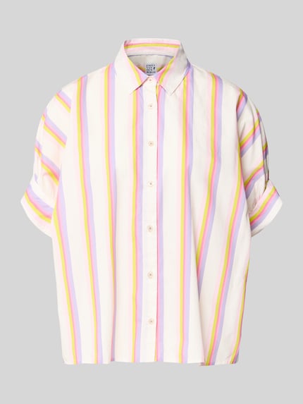 Emily Van den Bergh Relaxed Fit Bluse im Allover-Look Weiss 2