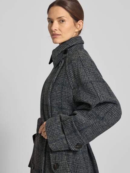 Weekend Max Mara Regular fit lange wollen jas met riem, model 'SESTRI' Donkergrijs - 3