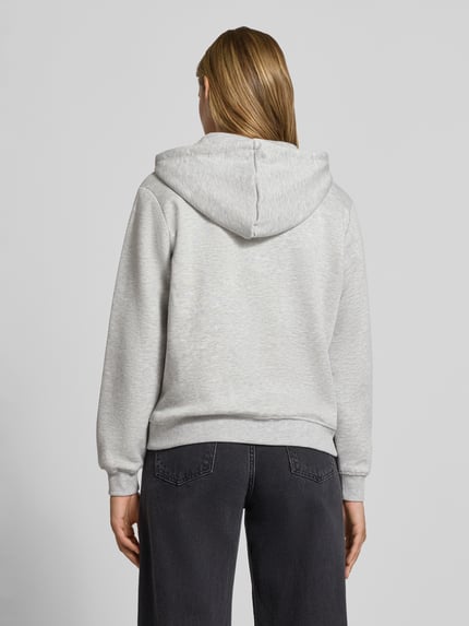 PIECES Relaxed Fit Sweatjacke aus Baumwoll-Mix Modell 'CHILLI' Hellgrau 5
