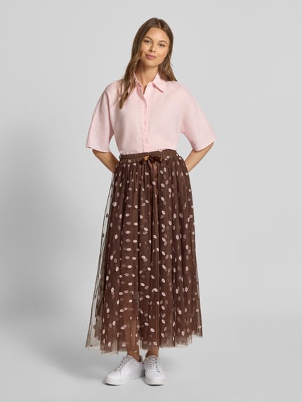 miss goodlife Maxirock im Allover-Look mit elastischem Bund Schoko 1