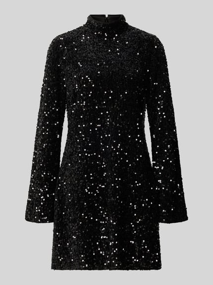 Jake*s Casual Paillettenkleid mit ausgestellten Ärmeln Black 2