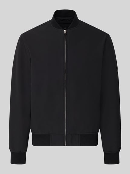 Produktfoto, bomberka z mieszanki materiałów z dodatkiem streczu, zamek błyskawiczny, stójka, luźny krój, model 'BLAASPEN' od Jack & Jones Premium