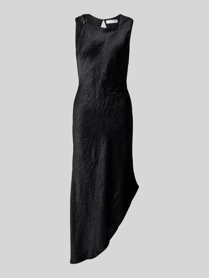 Selected Midikleid im asymmetrischen Design Modell 'ELISE' Black 2