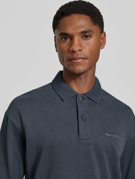 Marc O'Polo Relaxed Fit Poloshirt aus reiner Baumwolle Marine 3