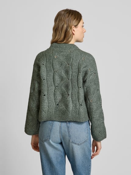 VERO MODA Relaxed Fit Strickpullover mit Wollanteil Modell 'LINA' Schilf 5