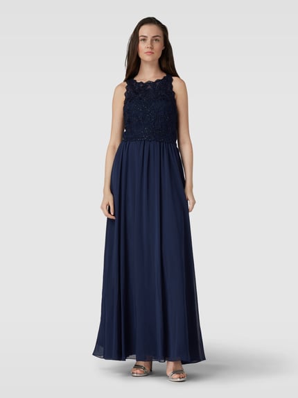 Hey Kyla Abendkleid mit Paillettenbesatz Dunkelblau 4