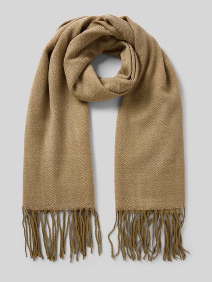 Barts Schal mit Ausfransungen Beige 1