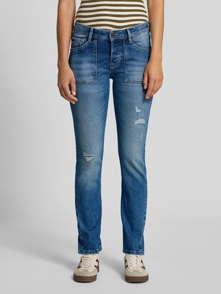 GANG Boyfriend Fit Jeans im Destroyed-Look Modell 'NICA WORKER' Blau 4