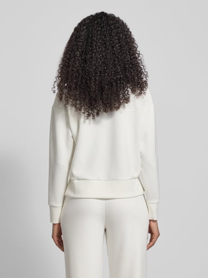 Christian Berg Woman Sweatshirt mit Umlegekragen Offwhite 5