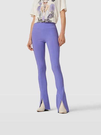 Norma Kamali Legginsy Bootcut z rozcięciem Fioletowy 4