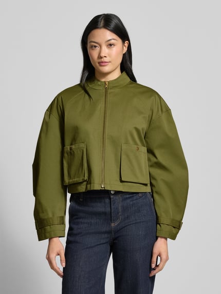 VILA Blouson met opgestikte zakken model 'CATCH' Olijfgroen - 4
