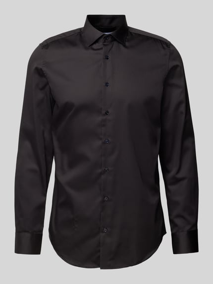 Seidensticker Slim Fit Businesshemd aus reiner Baumwolle Black 2