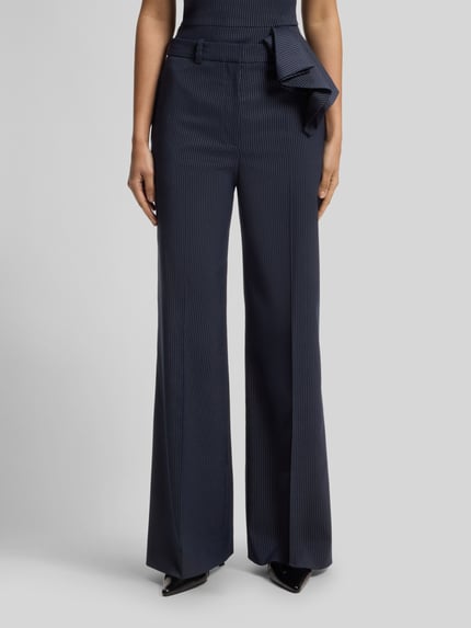 HUGO Wide Leg Hose mit Nadelstreifen-Muster Marine 4