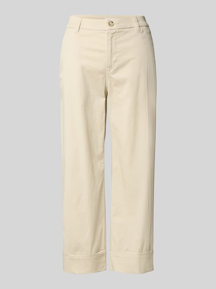 s.Oliver RED LABEL Wide leg culotte van katoenmix Beige - 2