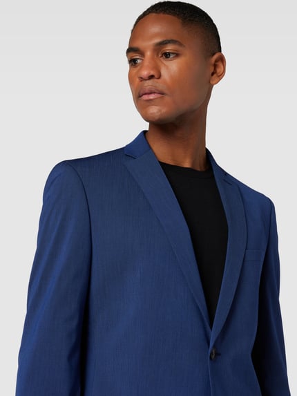 s.Oliver BLACK LABEL Slim fit 2-knoopscolbert met viscosegehalte Koningsblauw - 3
