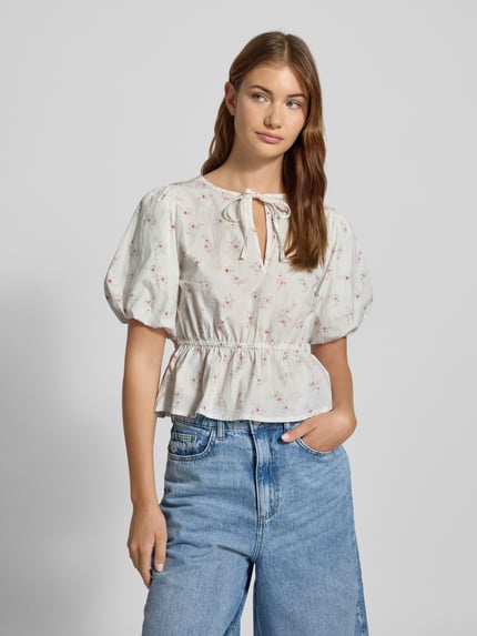 Gina Tricot Blouse met pofmouwen Wit - 4