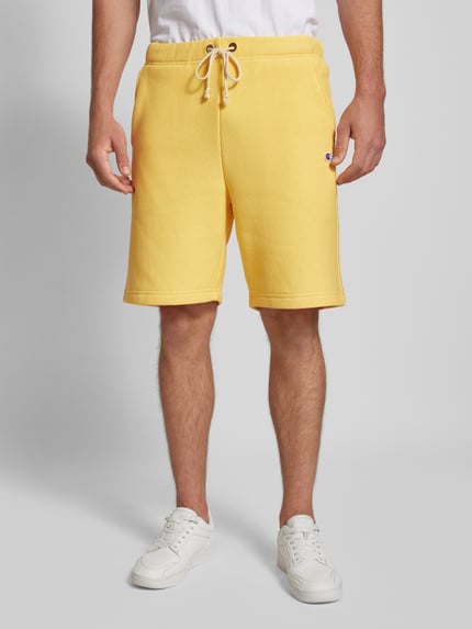 Champion Regular Fit Sweatshorts mit Label-Badge Beige 4