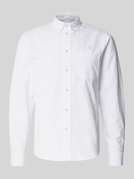 Wood Wood Regular fit vrijetijdsoverhemd met button-downkraag, model 'Adam' Wit - 2