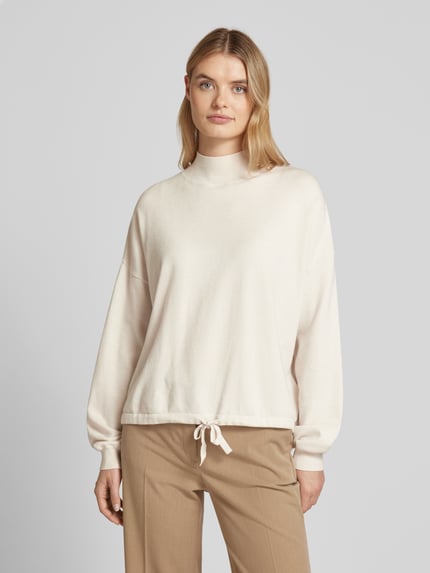 Street One Bluza z prążkowanymi wykończeniami Złamany biały 4